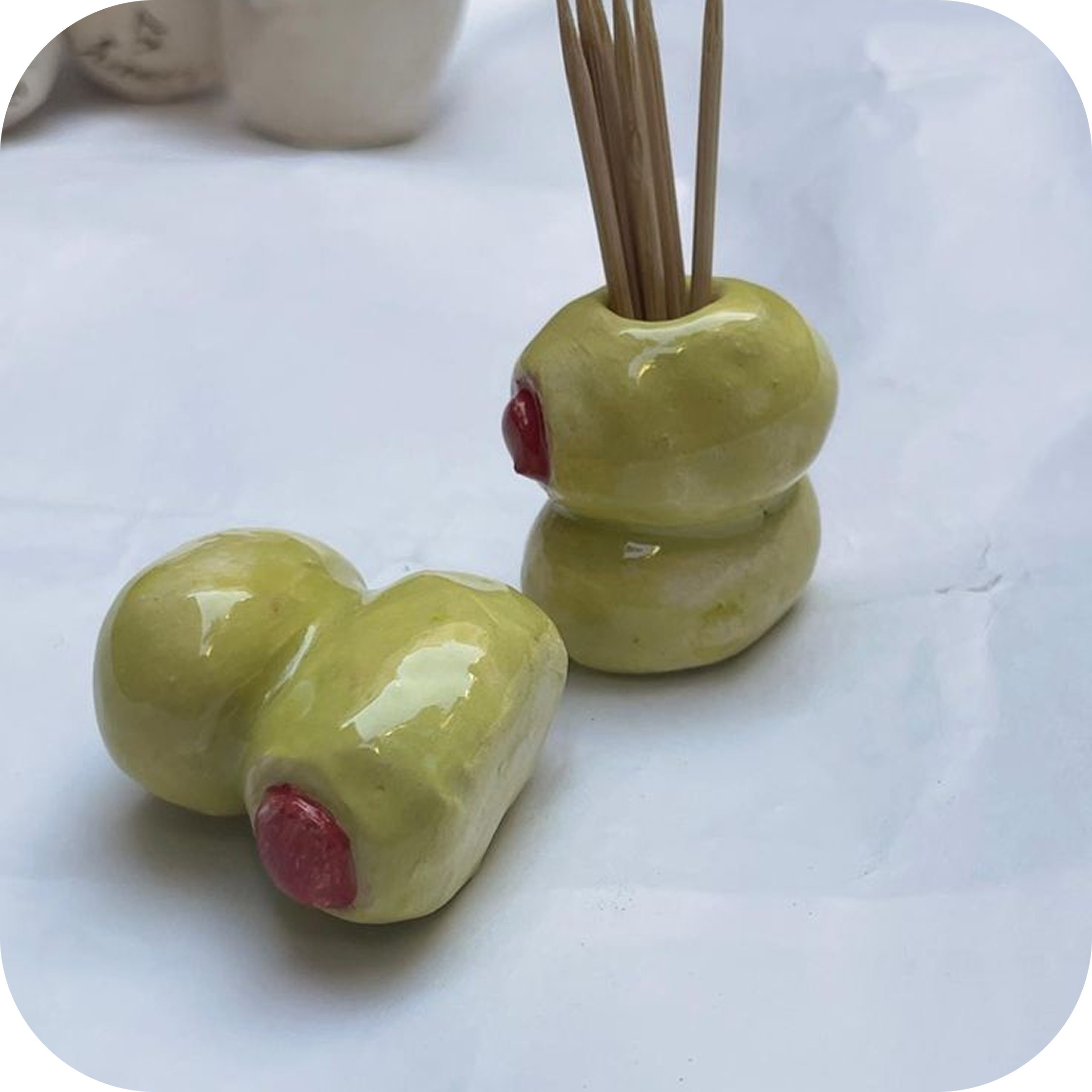 Olive Toothpick Holder